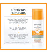 Eucerin Sun Face Oil Control FPS 50+ con color tono medio 50ml - Imagen 2