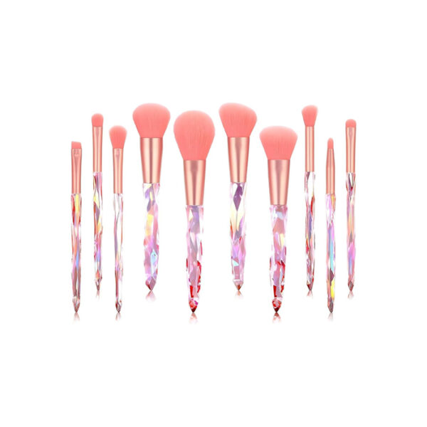 Kingtree - Juego de 10 brochas de maquillaje de cristal