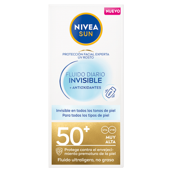 Nivea Fluido Facial Diario Invisible FP50+ 40ml