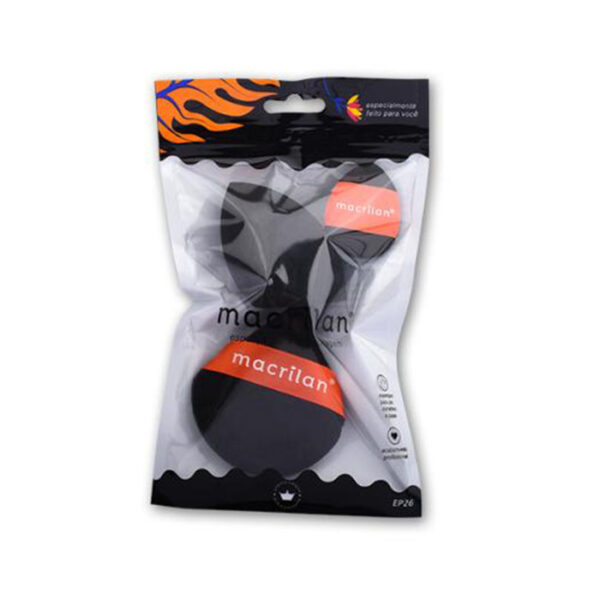 Macrilan Esponja para maquiagem Kit de 3 pzs NEGRO