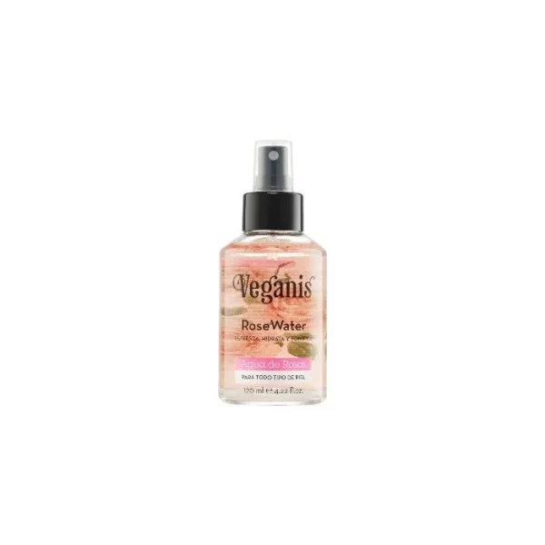 Veganis Rose Water Agua de Rosas 120 ml.
