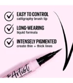 L.A. Girl The Artist Brush Pen Eyeliner Negro 1ml - Imagen 3