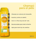 Babaria Shampoo De Manzanilla Para Niños 600ml - Imagen 2