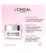 Loreal Glycolic-Bright Gel-Crema De Noche Anti-Manchas 50ml - Imagen de 2