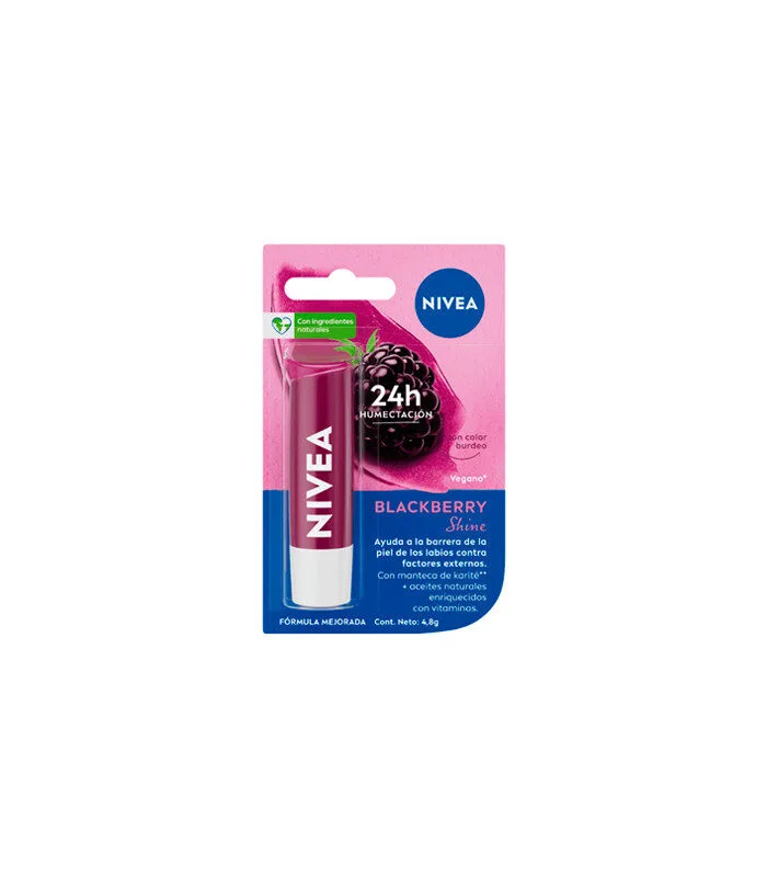 Nivea Blasamo Labial Blackberry Shine 4.8g - Imagen 1