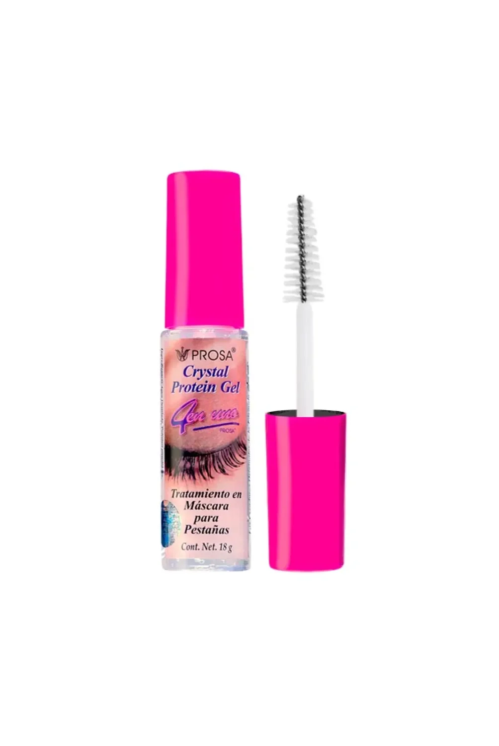 tapa rosada Prosa Mascara Pestañas Crystal Protein gel c/c 18 g - Imagen 1