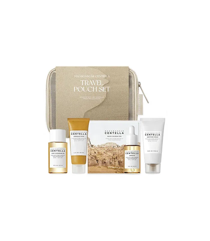 SKIN1004 Travel Pounch Set (30ml +20ml + 30 ml +30ml + 2pads + pouch) - Imagen 1