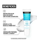 Neutrogena Sun Fresh Hydro Boost Sin Color FPS 50 40ml - Imagen 2