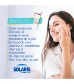 SOLARIS FACE BLOQUEADOR SOLAR EN GEL DE SILICONA FPS 50+ 50g - Imagen 2