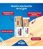 SOLARIS FACE MAKE UP PROTECTOR SOLAR EN GEL DE SILICONA CON BASE DE MAQUILLAJE 50g - Imagen 2