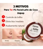DAPOP LEITE DE COCO POLVO FACIAL TRANSLUCIDO MATTE 10g - Imagen 2