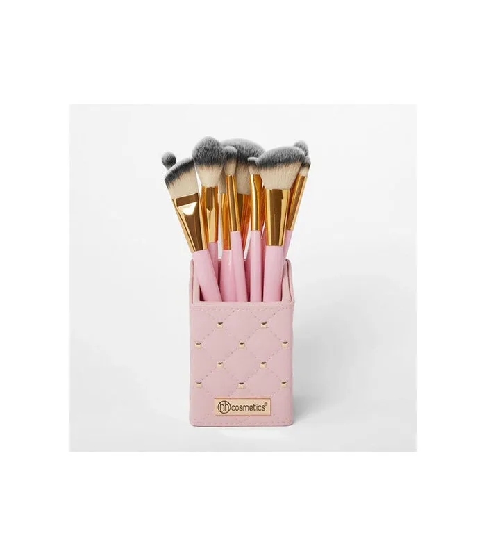 BH Cosmetics 12 Brochas de Maquillaje Rosas - Imagen 1